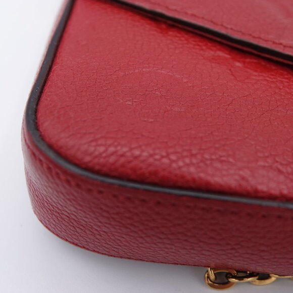 Louis Vuitton Pochette Félicie Empreinte Red Leather - Picture 7 of 13